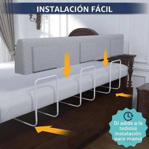 Vista 4 de FigTime Protector de cama para niños pequeños, riel de cama de espuma para niños pequeños, protector de riel de cama para niños pequeños, riel