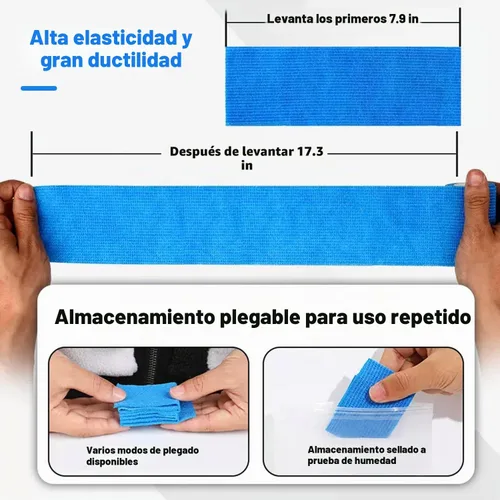 Vista 3 de OZER Paquete de 12 rollos de vendaje autoadhesivo de 2 pulgadas x 5 yardas, cinta elástica autoadhesiva para estiramiento atlético, deportes Colorido