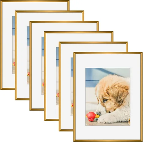 Vista 11 de AUEAR, Juego de 6 portarretratos de aluminio de 11 x 14 pulgadas, hechos para exhibir fotos de 8 x 10 pulgadas con paspartú o de 11 x 14 pulgadas