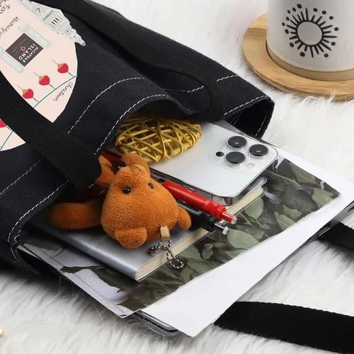 Vista 4 de LEVLO San Francisco Trip Tote Bag - Golden Souvenir Bolsa de comestibles reutilizable