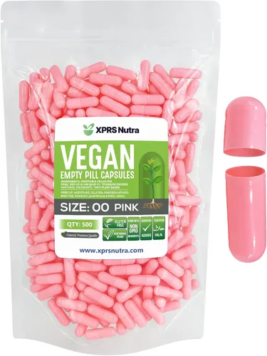 Vista 18 de XPRS Nutra Cápsulas vacías de tamaño 00 – 100 cápsulas veganas vacías – Pastillas vacías vegetarianas – Relleno de cápsulas vegetales DIY