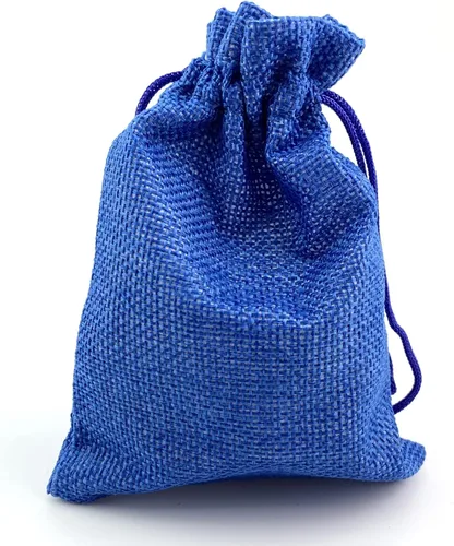 Vista 11 de Palmhomee Paquete de 20 bolsas de regalo de arpillera con cordón, bolsas de joyería de lino, bolsas de yute de boda para joyas y bolsas