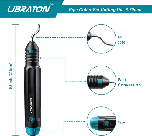 Vista 3 de Libraton Cortador de Tubos de Cobre 1/4" a 2-3/4", Cortador de Tubos, Cortador de Tubos de Alta Resistencia para Tubos de Cobre con Herramienta