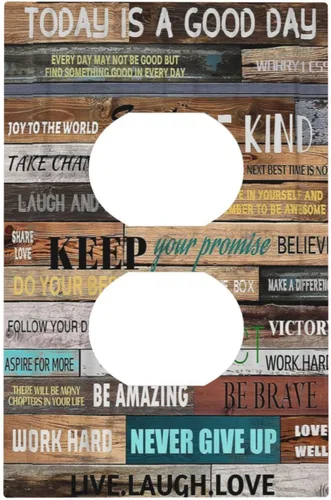 Vista 55 de Cubiertas de pared de lodge rústico retro con diseño de osos, ciervos y animales salvajes. Placas de pared dúplex simples para interruptor de luz.