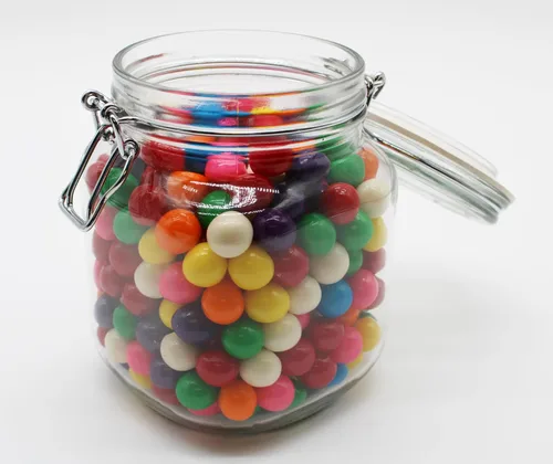 Vista 6 de GumBalls Pequeño Surtido 2.5 libras 608 piezas, Mini Goma de mascar arcoíris para tarros de caramelo y eventos