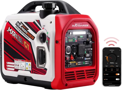 Vista 12 de maXpeedingrods 2450 Watt Portable Inverter Generator for Camping, Home MXR2450 Small Generator 17kg, Gas Powered, CO Sensor, RV Ready, Parallel &