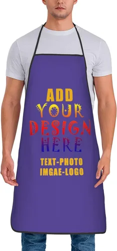 Vista 44 de Delantales personalizados para añadir nombre, logotipo, texto, foto, diseño de imagen, delantal de chef para grandes regalos