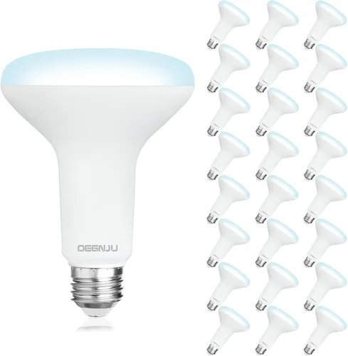 Vista 21 de DEGNJU Paquete de 6 bombillas LED empotradas BR30, bombillas de inundación regulables para interiores, CRI80 7 W, equivalente a 65 W, 2700 K, blanco