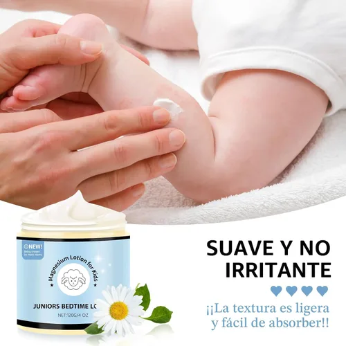 Vista 3 de Loción de magnesio para niños - Loción orgánica de magnesio para bebés - Alivio calmante y relajación - Crema tópica de magnesio calma a los niños a
