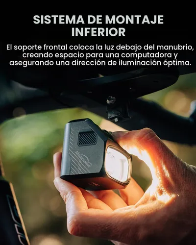 Vista 4 de Magicshine EVO 1100 Smart Bike Light with Cut-Off Beam – Glare-Free USB-C Rechargeable Bicycle Headlight, Underneath Mount Compatible with Garmin