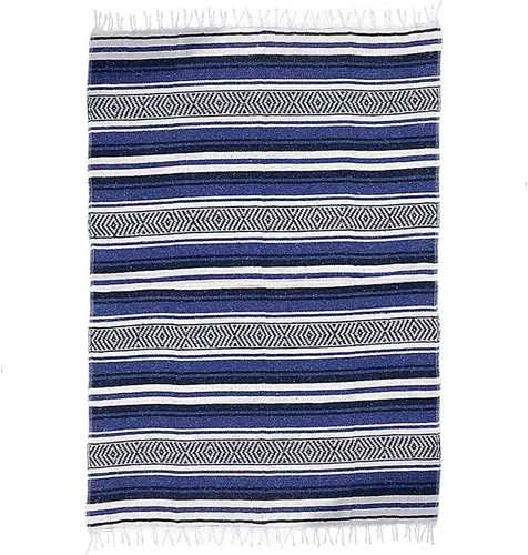 Vista 3 de $averPak BodyForge auténtica manta de yoga mexicana falsa (azul/negro/blanco)