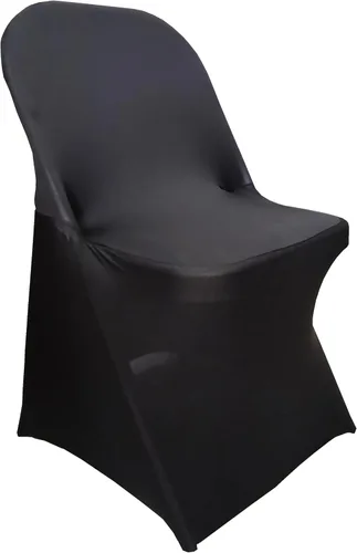 Vista 15 de Funda plegable de elastano para sillas, protectores elásticos para sillas para eventos de bodas y fiestas (1, blanco)