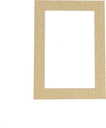 Vista 3 de Poster Palooza 5x7 Mat Bevel Cut para fotos de 4 x 6 – Lienzo de lino fresco sin ácido precortado – para fotos, marco, grosor de 4 capas