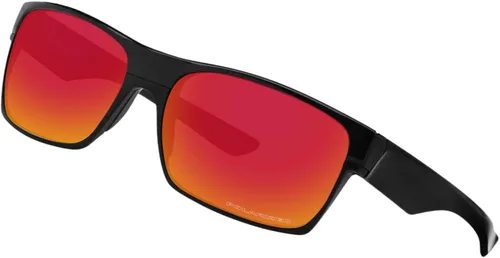 Vista 2 de BroLizard - Lente polarizada para gafas de sol Oakley TwoFace OO9189, rojo
