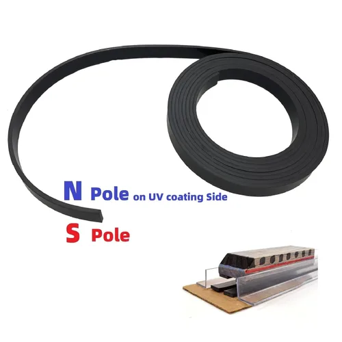 Vista 5 de Cinta magnética monopolar de 1/2" para proyecto científico de tren Maglev, reemplazo. Grosor de 0,12 pulgadas (longitud 10 pies)
