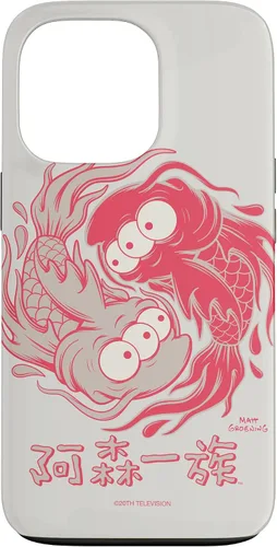 Vista 10 de Funda blanca japonesa para iPhone 16 Los Simpsons Koi Blinky Yin Yang