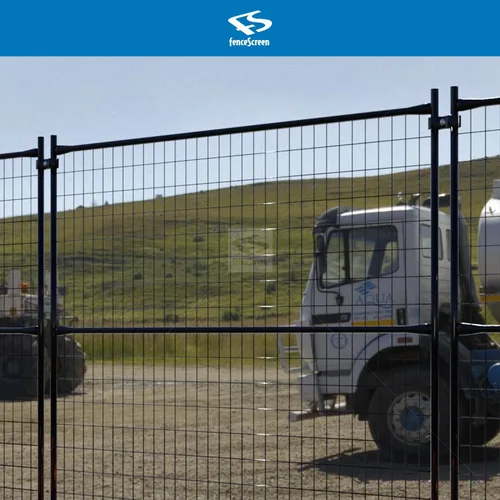 Vista 7 de FenceScreen Juego de abrazaderas de acero galvanizado con recubrimiento de polvo negro de 1-3/8 pulgadas con herrajes para paneles de cercado