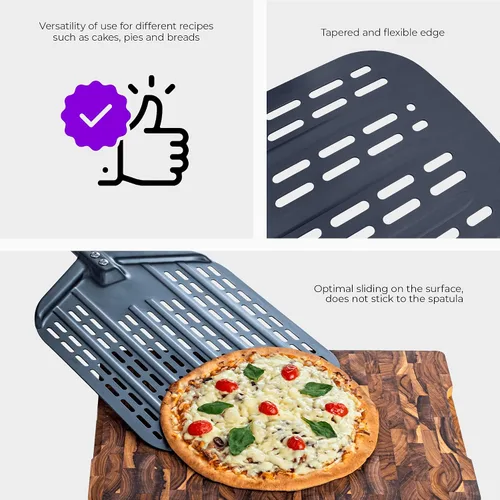 Vista 5 de CETRO Pizza Peel Aluminio anodizado Perfecto para pizza napolitana