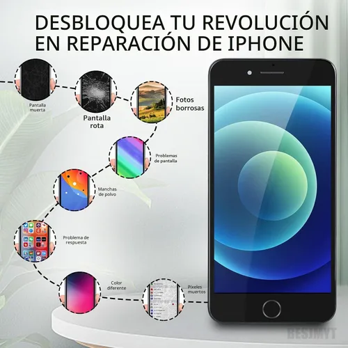 Vista 4 de Pantalla de repuesto para iPhone 7 Plus con botón de inicio de 5,5 pulgadas, color negro LCD Display Digitizer 3D Touch Full Assembly with Front