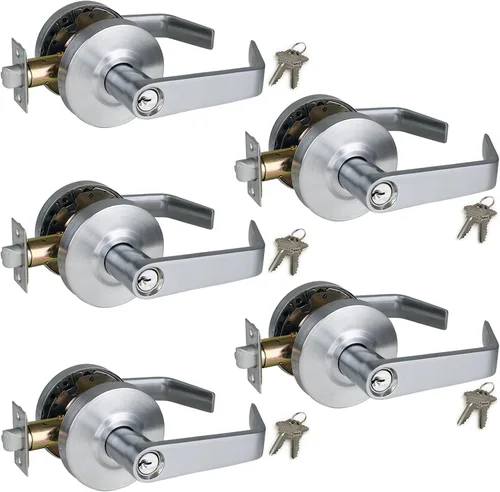 Vista 50 de ANSI Grado 2 Manija de Puerta de Entrada Comercial con Llave, Certificada UL, Cumple ADA, Cromo Satinado 26D, GRD2-72ET-1P