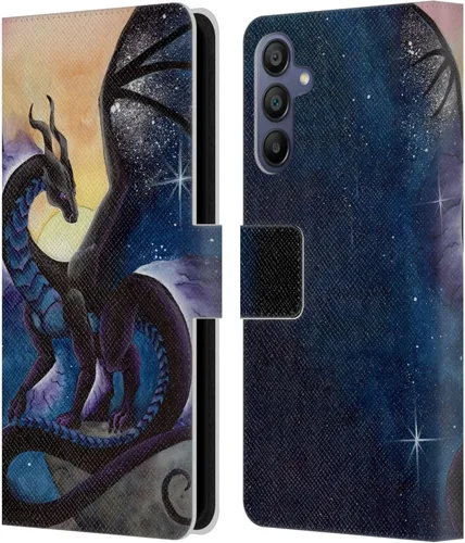 Vista 134 de Head Case Designs Officially Licensed Carla Morrow Galactic Entrancement Dragons Leather Wallet Case Compatible with Samsung Galaxy A07 4G