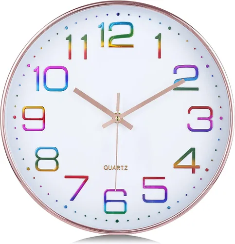 Vista 12 de Lafocuse Reloj de pared silencioso azul marino de 12 pulgadas, funciona con pilas, reloj de pared analógico para cocina, sala de estar, dormitorio