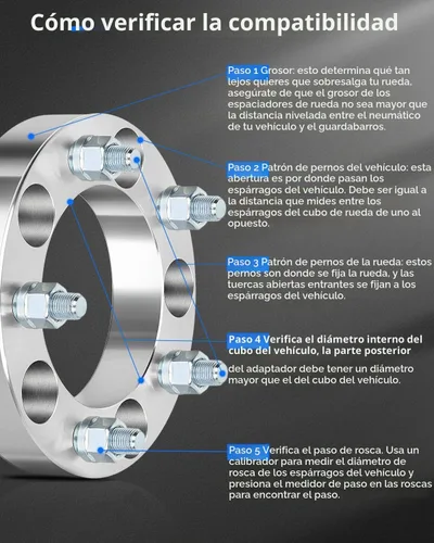 Vista 5 de ECCPP - 4 espaciadores de rueda de 1.25 pulgadas y 5 lengüetas de 0.197 x 0.2 x 5.5 in con pernos de 1/2 pulgada de 4.252 in para Dodge Ram 1500