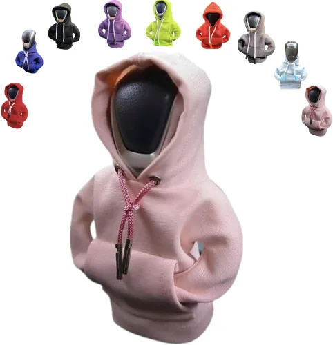Vista 15 de Funda para palanca de cambios de automóvil, suéter divertido con pomo de palanca de cambios, sudadera con capucha para decoración y protección