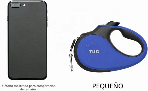 Vista 7 de TUG Correa retráctil para perro de 360° sin enredos con dispensador de bolsas de basura (pequeña, azul)