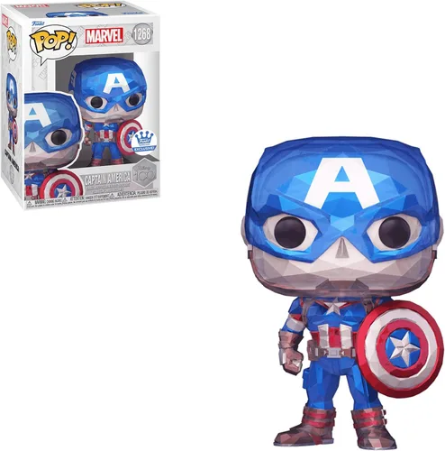 Vista 3 de Funko Pop! Marvel: Capitán América *Tienda Faceted Exclusiva