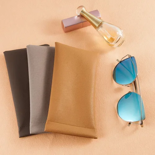 Vista 7 de TRIUMPH VISION Bolsa de cuero para lentes de sol, paquete de 3 soportes para gafas de almacenamiento de resorte