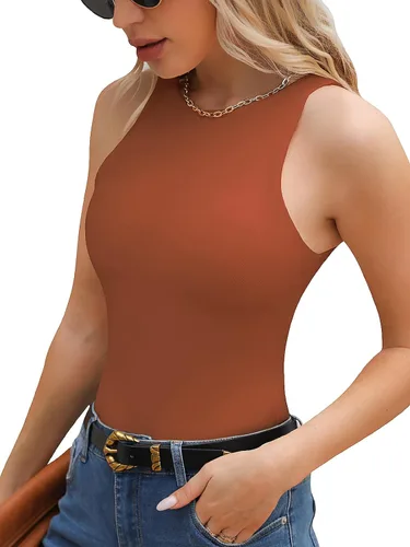 Vista 33 de Body sexy para mujer con cuello halter, body de moda sin mangas, paquete de camisetas sin mangas