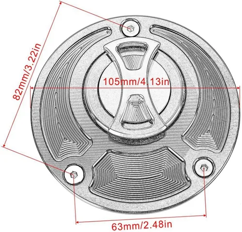 Vista 2 de Accesorios de motocicleta motocicleta CNC tapa de depósito de gasolina para Yamaha YZF R3 R25 2015-2020 YZF R15 R125 FZ 16 XT660 XT660R XT660X XJ6