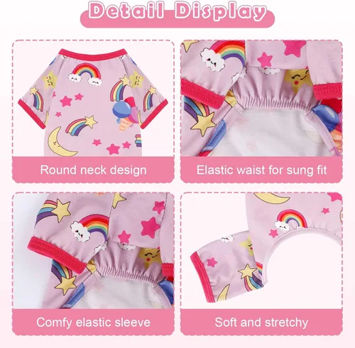 Vista 7 de Pijamas para perros pequeños, ropa para perros pequeños, ropa para perros pequeños, ropa suave y elástica para chihuahua, Yorkie, pijamas de verano