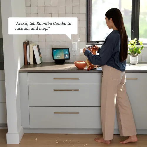 Vista 8 de iRobot Roomba Combo i3+ (3574) Robot aspirador y trapeador – Auto-vaciado hasta 60 días, limpieza por habitación con mapeo inteligente, cepillos