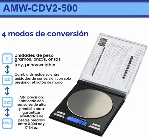 Vista 5 de AMERICAN WEIGH SCALES - Báscula digital compacta de la serie CD, color negro, 17.64 oz x 0.00 oz