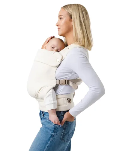 Vista 16 de Mabē Monarch Portabebés Ergonómico – Portabebés de Algodón Premium de Estructura Suave para Recién Nacidos a Niños Pequeños con Diseño Saludable