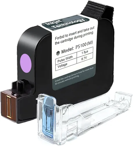 Vista 23 de Phezer Cartucho de tinta solvente de secado rápido original de repuesto PS100 impresora de inyección de tinta portátil y mini impresora de inyección