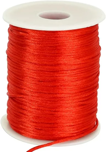 Vista 17 de TONIFUL Cordón de Nylon Negro de 1mm x 100 Yardas Cuerda de Satén para Hacer Pulseras y Joyas Cordón de Macramé Rattail Trim Collar a Granel Hilo
