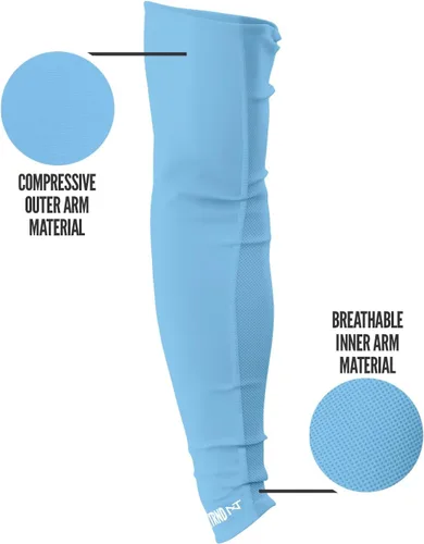 Vista 62 de Nxtrnd Air-TEK - Mangas de compresión para hombre, par de fútbol transpirable