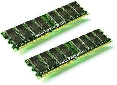 Vista 3 de Kingston ValueRAM Kit de 1 GB (módulos de 2 x 512 MB) 400MHz PC3200 DDR Memoria de escritorio (KVR400AK2/1GR)