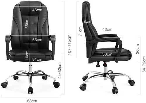 Vista 2 de Ergonomic High Back Bonded Leather Executive Chair with Flip Up Arms and Lumbar Support, Black(Style 1)