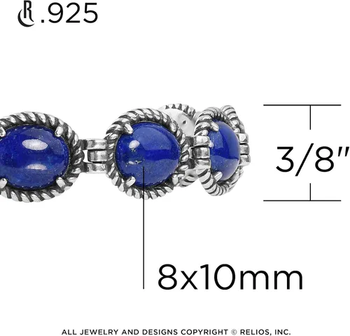 Vista 3 de American West Sterling and Gemstone - Pulsera de tenis reversible, tallas S, M, L, Metal