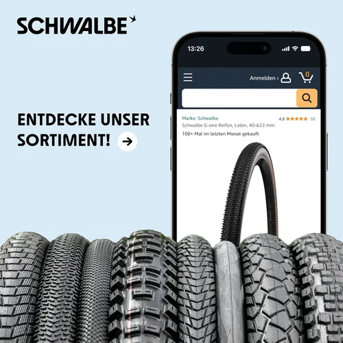 Vista 7 de SCHWALBE Tubo de bicicleta con válvula Presta de 2.362 in, 28 x 0,75-1,0 pulgadas tubos de bicicleta