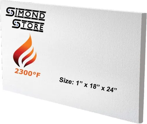 Vista 10 de SIMOND STORE Tablero de aislamiento de fibra de cerámica, 1 x 12 x 24 pulgadas, 2300 F, tablero de aislamiento térmico de cerámica para estufas