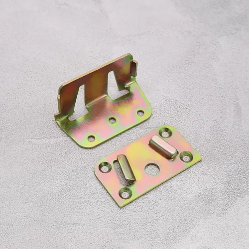 Vista 7 de SING F LTD 4 piezas de conectores de cama de esquinas de conexión resistentes a prueba de óxido, soportes de riel de cama accesorios para el hogar
