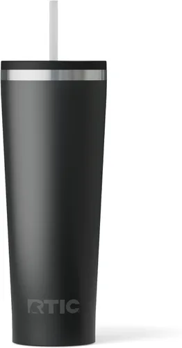Vista 21 de RTIC Vaso Térmico Diario de 20 onzas de Acero Inoxidable Portátil con Aislamiento, Taza de Café de Viaje con Pajita, Forro de Cerámica, Tapa