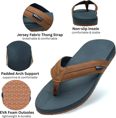 Vista 3 de Alpine Swiss Trey - Sandalias para hombre Sandalias de playa acolchadas para hombre Suela antideslizante para hombre Zapatos para hombre Soporte