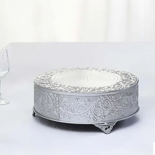 Vista 12 de Efavormart - Soporte redondo de metal en relieve dorado de 14 pulgadas, para decoración de fiestas y cumpleaños