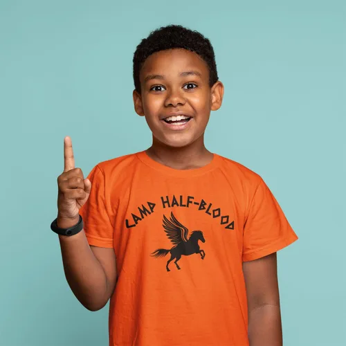Vista 5 de shop4ever Camiseta Camp Half Blood para jóvenes de Semigod para niños